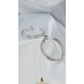 Сережки із білого золота у стилі Cartier з діамантами 0,960 ct